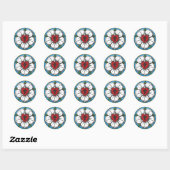 Sticker Rond rose luther (Feuille)
