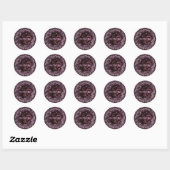 Sticker Rond Rose Mandala (Feuille)