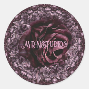 Sticker Rond Rose Mandala