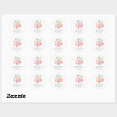 Sticker Rond Rose Memorial Funeral (Feuille)