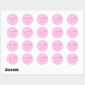 Sticker Rond Rose moderne 21e (Feuille)