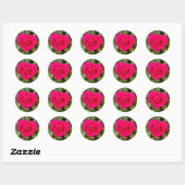Sticker Rond Rose n°4 (Feuille)
