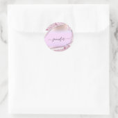 Sticker Rond Rose Ombre Parties scintillant Rose Rose Nom Douce (Sac)