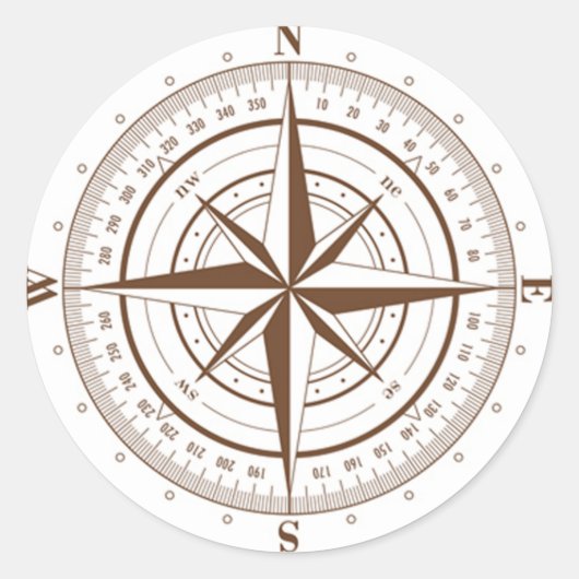 Sticker Rond ROSE OPUS Compass (Devant)