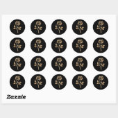 Sticker Rond Rose or simple (Feuille)