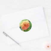 Sticker Rond Rose orange (Enveloppe)