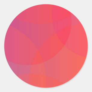 Sticker Rond rose, orange, moderne, simple, cool, art tendance