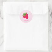 Sticker Rond Rose Pailleté Fraise Froid (Sac)