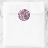 Sticker Rond Rose Paisley (Sac)