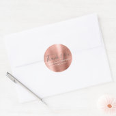Sticker Rond Rose pâle | Mariage Rose Gold Favor Merci (Enveloppe)