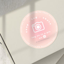 Rose Pâle Snap Tag Partage Merci Petite Entreprise