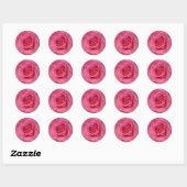 Sticker Rond Rose parfaite (Feuille)