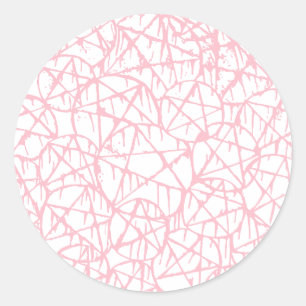 Sticker Rond rose pastel pentagramme grunge punk