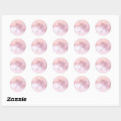 Sticker Rond Rose Pearlescent Look Rose or Abstrait (Feuille)