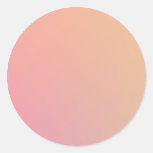 Sticker Rond Rose pêche (Devant)