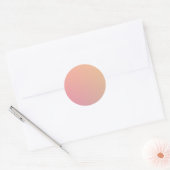 Sticker Rond Rose pêche (Enveloppe)