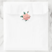 Sticker Rond Rose (Pêche) - Belle nature (Sac)