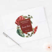Sticker Rond Rose Perfume Label (Enveloppe)