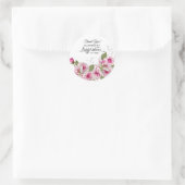 Sticker Rond Rose Perle Lily Rose Fête de Mariage (Sac)