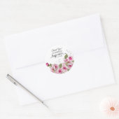 Sticker Rond Rose Perle Lily Rose Fête de Mariage (Enveloppe)