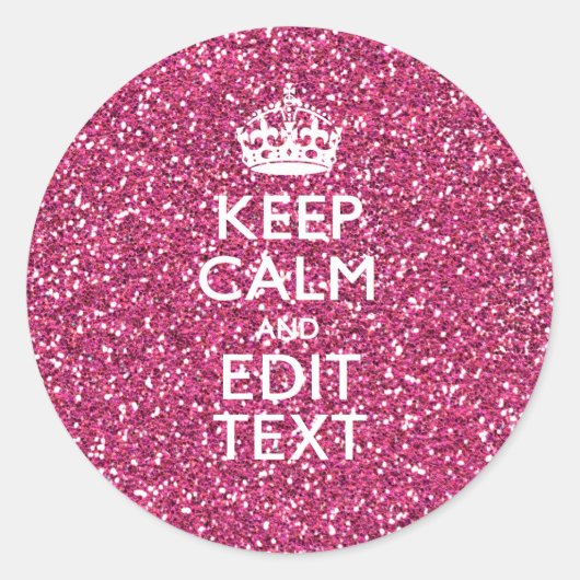 Sticker Rond Rose Personnalisé Conserver Décor Calme (Devant)