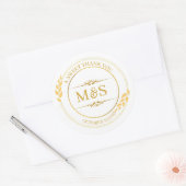 Sticker Rond Rose personnalisé Gold Mariage Décor Favoriser (Enveloppe)
