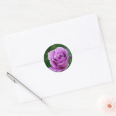 Sticker Rond Rose pourpre (Enveloppe)