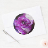 Sticker Rond Rose pourpre (Enveloppe)