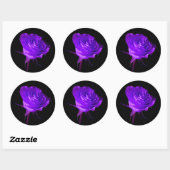 Sticker Rond rose "Purple Glow" (Feuille)
