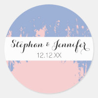 Rose Quartz et Serenity Blue Paint Strokes