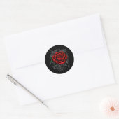 Sticker Rond Rose robuste (Enveloppe)