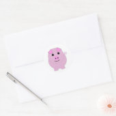 Sticker Rond Rose rond (Enveloppe)