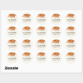 Sticker Rond Rose rose délabré (Feuille)
