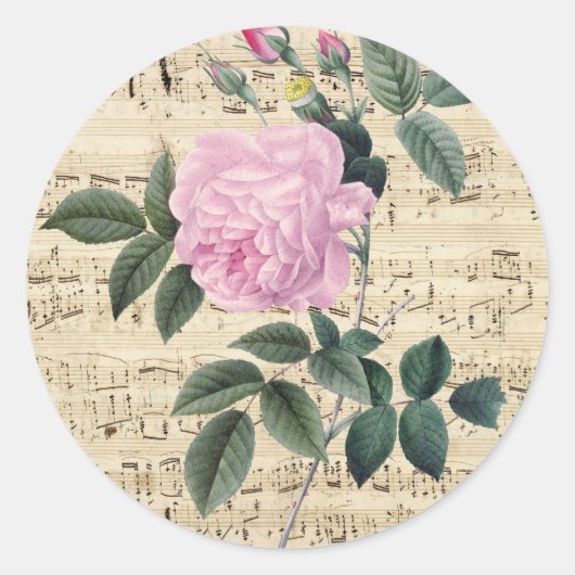Sticker Rond Rose rose Dreamy (Devant)