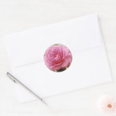 STICKER ROND ROSE ROSE ÉLÉGANTE (Enveloppe)