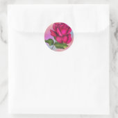Sticker Rond Rose rose étincelle Rainbow Pastel fête d'annivers (Sac)