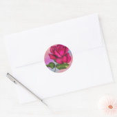 Sticker Rond Rose rose étincelle Rainbow Pastel fête d'annivers (Enveloppe)