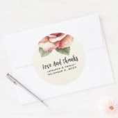 Sticker Rond Rose Rose Pâle (Enveloppe)