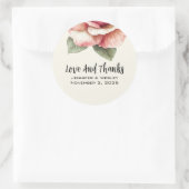 Sticker Rond Rose Rose Pâle (Sac)