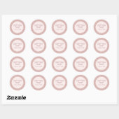 Sticker Rond Rose rose Parties scintillant Hébreu A Freilichen  (Feuille)