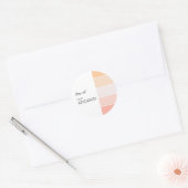 Sticker Rond Rose rose Pêche Moving Faire-part Classic Round (Enveloppe)