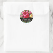 Sticker Rond ROSE ROSE ROSE ROSE ROUGE Merci (Sac)