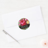 Sticker Rond ROSE ROSE ROSE ROSE ROUGE Merci (Enveloppe)