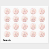 Sticker Rond Rose rose rousse fille Dedication (Feuille)