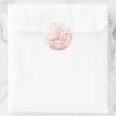 Sticker Rond Rose rose rousse fille Dedication (Sac)