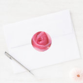 Sticker Rond Rose rose simple (Enveloppe)