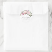 Sticker Rond Rose rose vierge Fleur mariage Favoriser (Sac)