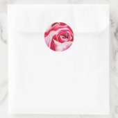Sticker Rond Rose roses romantique aquarelle art (Sac)