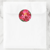 Sticker Rond Rose rouge (Sac)