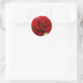 Sticker Rond Rose rouge (Sac)